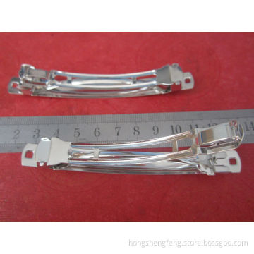 Silver Color 10cm Metal French Barrette for Hair Decoration